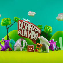 NESCAFÉ Despierta a la vida. Un proyecto de 3D y Diseño de personajes de Rodrigo Gtz - 17.05.2012