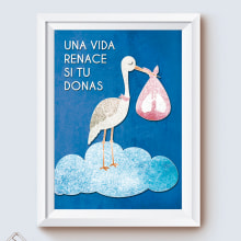 Cartel trasplante y donación de órganos. Un proyecto de Diseño gráfico de Sara Barreiro - 20.05.2016