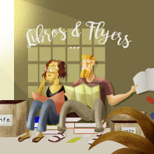 Libros Y Flyers. Ilustração tradicional, e Design de personagens projeto de Javier Peciña - 12.01.2016