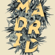 Madrid rodeado de vegetación - Proyecto de photoshop. Un proyecto de Diseño gráfico y Collage de Blanca Valero Mayo - 21.05.2016