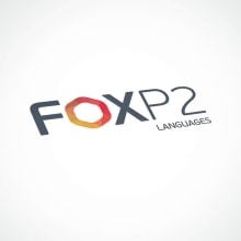 FoxP2 Languages // logo & branding design. Direção de arte, Br e ing e Identidade projeto de Fabianne van Schaik - 21.05.2016