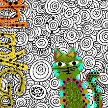 Serie Cats. Design gráfico projeto de Karina Andrea Hereñú - 24.05.2016