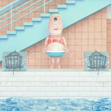 "Beautiful Swimming Pool" Maria Svarbova 3D version. Un proyecto de Diseño y 3D de Jorge Gago López - 25.05.2016