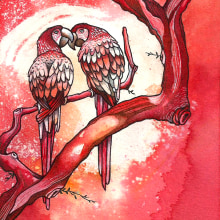 Susurros en los árboles. Un proyecto de Ilustración tradicional de Vanessa Arraña Diaz - 26.05.2016