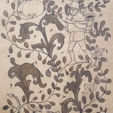 La vida en la Edad Media. Ilustração tradicional projeto de Nerea Guinea Eguiguren - 29.05.2015