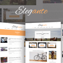 Elegante - Clean & Elegant Blog Theme. Un proyecto de Diseño, Diseño Web y Desarrollo Web de Next Level Themes - 30.05.2016
