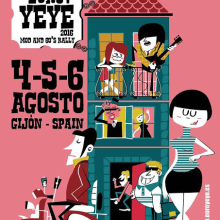Video promocional para la XXI edición del Euro Yeyé.. Motion Graphics, e Animação projeto de Laura Velasco Mora - 02.06.2016