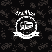 Logo & Pattern para The Peke Food Truck. Traditional illustration, and Graphic Design project by Anna Llopis - 04.17.2016