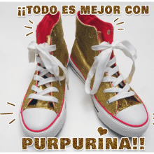 'Zapatillas purpurineadas' -Tutorial-. Un proyecto de Diseño de vestuario y Artesanía de Lu Mellé - 08.06.2014