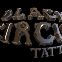Diseño logo 3D - Tienda tattoo de Tenerife. Un proyecto de Diseño, 3D, Br, ing e Identidad y Gestión del diseño de Tano Lombardo - 17.07.2014