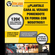 Flyer Fitness Center Vaguada. Un proyecto de Diseño, Publicidad y Diseño gráfico de Ester Arráez Medina - 10.04.2016