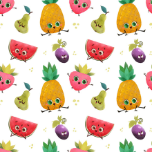 Tutti frutti party. Un proyecto de Diseño de personajes e Ilustración de Marta García Pérez - 12.06.2016