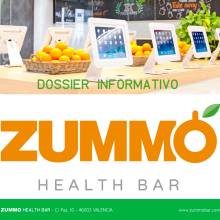ZUMMO HEALTH BAR - Dossier informativo. Un proyecto de Br, ing e Identidad, Diseño gráfico y Marketing de María Jesús Montilla González - 13.06.2016