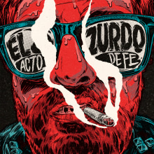 El Zurdo Álbum Artwork. Traditional illustration, Advertising, Art Direction, Graphic Design, and Packaging project by Ink Bad Company - 06.14.2016