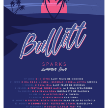 Cartel BULLITT SUMMER TOUR 2016. Ilustração tradicional, e Design gráfico projeto de Xavier Calvet Sabala - 14.06.2016