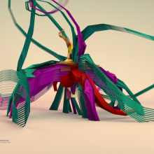 3D Geometric Swan. 3D, e Direção de arte projeto de SUBCUTÁNEO - 15.06.2016