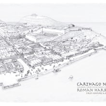 Carthago-Nova siglo I. d.C. Ilustração tradicional projeto de pablo pineda - 18.06.2016