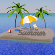 SUMMER IS HERE! . Motion Graphics, 3D, and Animation project by Rebeca G. A - 06.20.2016
