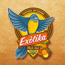 Exòtika Beer Design. Ilustração tradicional, Direção de arte, Design gráfico, Packaging, e Design de produtos projeto de Luis Miguel Galache - 26.06.2016