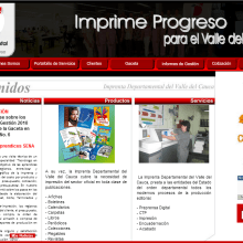 Web imprenta departamental del valle. Un proyecto de Desarrollo Web de Robin Valencia - 03.07.2016