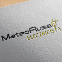 Branding, MATEO RUSSO ELECTRICISTA  . Design gráfico projeto de ivan cortes - 04.07.2016