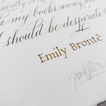 Emily Brontë. Un proyecto de Caligrafía de Joan Quirós - 04.07.2016