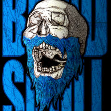 Beard Skull. Traditional illustration project by Art Of HǢl - 09.03.2015