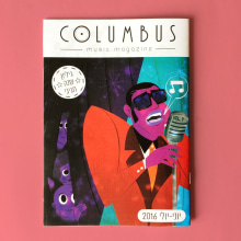COLUMBUS MUSIC MAGAZINE / קולומבוס. Un proyecto de Ilustración tradicional, Diseño de personajes y Diseño editorial de Jhonny Núñez - 20.07.2016
