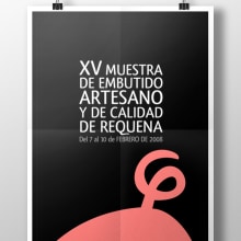 Cartel XV MUESTRA DE EMBUTIDO ARTESANO Y DE CALIDAD DE REQUENA. Design gráfico projeto de Diego Camino Sanchez - 28.07.2016