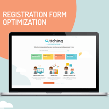 Tiching | Optimization of the registration forms Ein Projekt aus dem Bereich Traditionelle Illustration, UX / UI und Webdesign von ely zanni - 29.07.2016