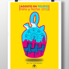 Boceto cartel Fiestas de Toledo 2016. Graphic Design project by javivi25 - 07.03.2016