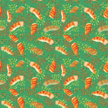 Mi Proyecto del curso: Motivos para repetir "Food Pattern". Een project van  Ontwerp, Traditionele illustratie, Koken y Grafisch ontwerp van Jess Frias - 03.08.2016