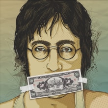  John Lennon . Traditional illustration, and Editorial Design project by ENANO EH - 01.07.2014