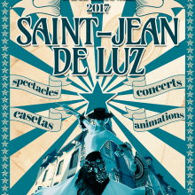 Cartel Festival Andaluz de San Juan De Luz (propuesta). Design gráfico projeto de José Luis Cid - 07.08.2016