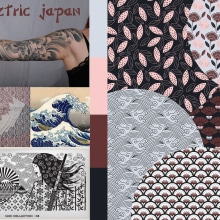Geometric Japan. Ilustração tradicional, Design de vestuário, e Moda projeto de Esther Miralles - 31.05.2016