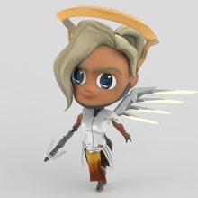Chibi Mercy - Overwatch. 3D project by Alejandro Guillén - 08.10.2016