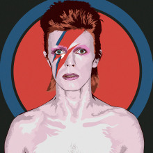 Ilustración de David Bowie. Un projet de Illustration traditionnelle de Cecilia Serrat - 14.08.2016