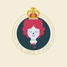 The Queen Is Dead. Ilustração tradicional projeto de Eva Mez - 21.08.2016