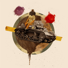 ESCAPAR. Ilustração tradicional, e Colagem projeto de Ricardo Calvo - 20.02.2012