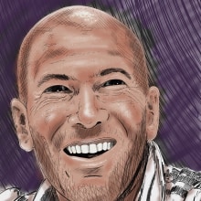 Ilustración "Zidane". Un proyecto de Ilustración tradicional de Esteban Belvís - 27.08.2016