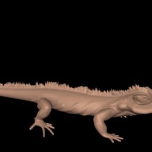 Iguana realizada en Autodesk Mudbox. Un proyecto de 3D de Susana Costoya - 21.07.2016