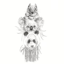 Animal Totem I. Ilustração tradicional, e Artes plásticas projeto de Cristina Iglesias - 06.09.2016