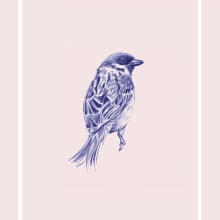 Birds I. Ilustração tradicional, e Artes plásticas projeto de Cristina Iglesias - 07.09.2016