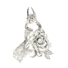 Rabbit. Ilustração tradicional, e Artes plásticas projeto de Cristina Iglesias - 07.09.2016