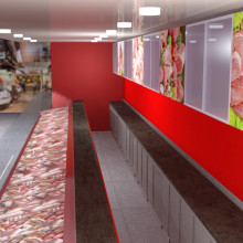 Trabajo 3D espacio comercial de alimentación. . Un proyecto de 3D e Infografía de Alberto Figueroa Notó - 07.09.2016