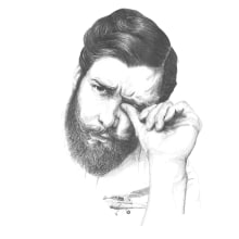 Beard. Traditional illustration, and Fine Arts project by Cristina Iglesias - 09.08.2016