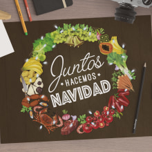 juntos hacemos navidad. Traditional illustration, and Graphic Design project by Elena Chirino González - 12.16.2015