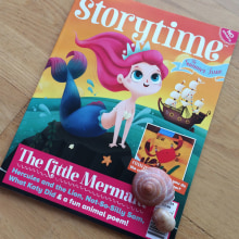 Storytime Magazine, The Little Mermaid. Un proyecto de Ilustración, Diseño de personajes y Diseño editorial de Marta García Pérez - 11.09.2016