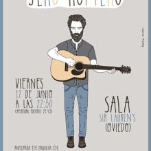 Cartel concierto Jero Romero. Design projeto de Miriam Díaz Méndez - 11.06.2015