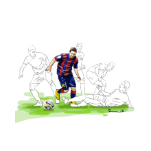 Messi. Un proyecto de Ilustración tradicional de Quim Sosa - 22.09.2016